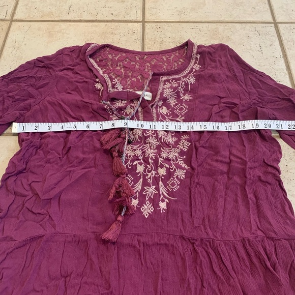 Knox Rose Embroidered Tunic Top, Size XL - Picture 2 of 7